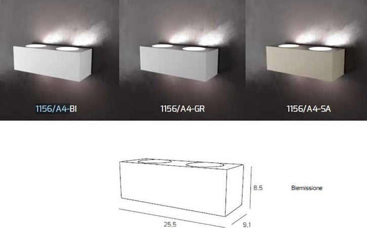 Applique-moderno-Top-Light-ECCENTRIC-1156-A4-GX53-LED-metallo-biemissione-lampada-parete