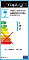 Applique-moderno-Top-Light-ECCENTRIC-1156-A4-GX53-LED-metallo-biemissione-lampada-parete