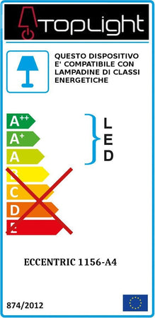 Applique-moderno-Top-Light-ECCENTRIC-1156-A4-GX53-LED-metallo-biemissione-lampada-parete
