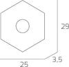 Applique-moderno-Top-Light-HEXAGON-1142-1L-GX53-LED-metallo-lampada-parete-soffitto