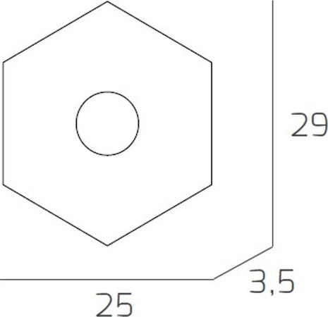 Applique-moderno-Top-Light-HEXAGON-1142-1L-GX53-LED-metallo-lampada-parete-soffitto
