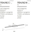 Applique-moderno-Top-Light-LINE-1154-AG-CR-LED-metallo-lampada-parete