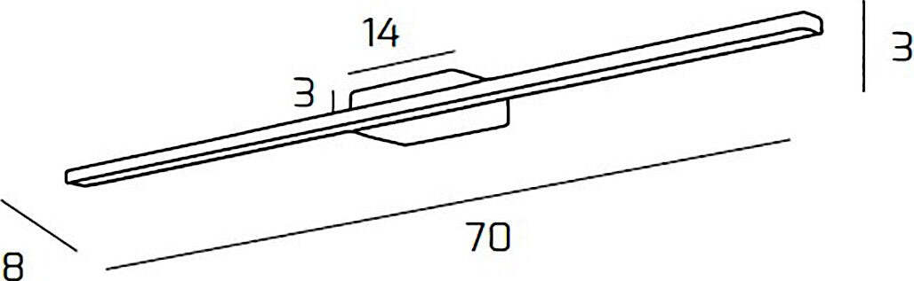 Applique-moderno-Top-Light-LINE-1154-AM-BI-LED-metallo-lampada-parete