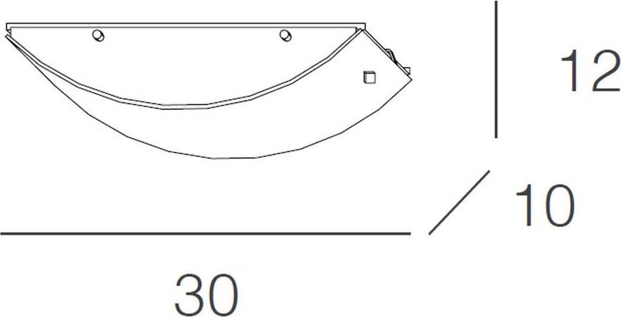 Applique-moderno-Top-light-LINEAR-MAD-1075-A30-E27-LED-vetro-lampada-parete-soffitto