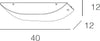 Applique-moderno-Top-Light-LINEAR-MAD-1075-A40-E27-LED-vetro-lampada-parete-soffitto