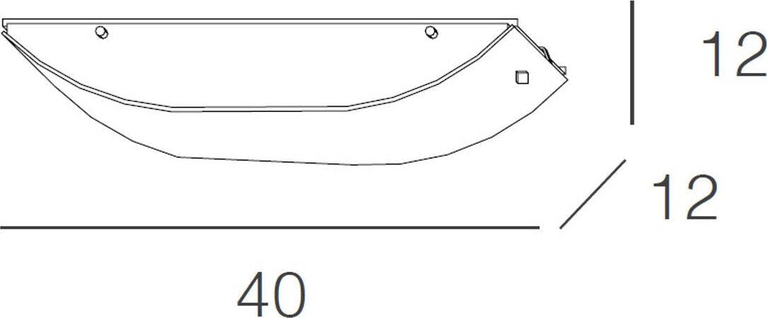 Applique-moderno-Top-Light-LINEAR-MAD-1075-A40-E27-LED-vetro-lampada-parete-soffitto
