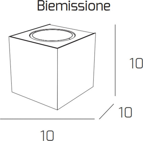 Applique-moderno-Top-Light-PLATE-1129-AG-Gx53-LED-metallo-biemissione-lampada-parete