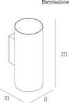 Applique-moderno-Top-Light-SHAPE-1143-AG-GX53-LED-metallo-lampada-parete