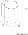 Applique-moderno-Top-Light-SHAPE-1143-AP-GX53-LED-metallo-lampada-parete