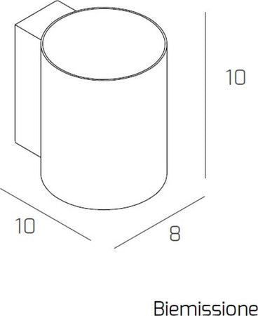 Applique-moderno-Top-Light-SHAPE-1143-AP-GX53-LED-metallo-lampada-parete