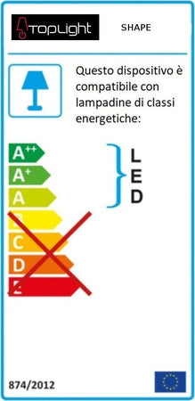 Applique-moderno-Top-Light-SHAPE-1143-AP-GX53-LED-metallo-lampada-parete
