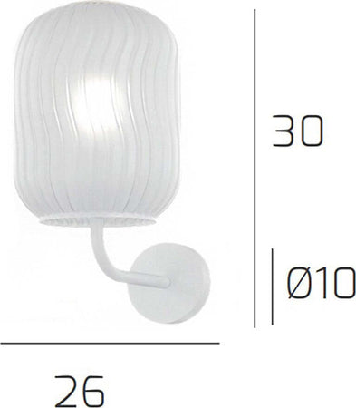 Applique-moderno-Top-Light-TENDER-1181-BI-AT-BF-E27-LED-vetro-lampada-parete