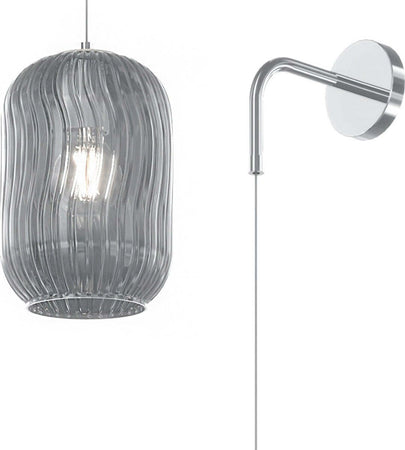 Applique-moderno-Top-Light-TENDER-1181-CR-A-FU-E27-LED-vetro-lampada-parete