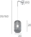 Applique-moderno-Top-Light-TENDER-1181-CR-A-FU-E27-LED-vetro-lampada-parete