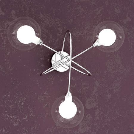 Applique-moderno-Top-Light-WILLOW-1098-A3-BI-G9-LED-metallo-vetro-lampada-parete-soffitto