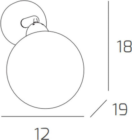 Applique-moderno-Top-light-WILLOW-1098-F1-BI-G9-LED-metallo-vetro-lampada-parete-soffitto-orientabile