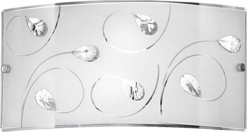 Applique-moderno-vetro-Perenz-DROP-6088-DC-E27-LED-lampada-parete-gocce-cristallo