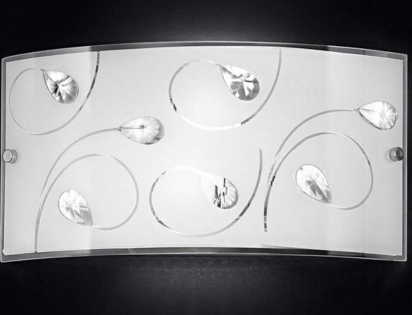 Applique-moderno-vetro-Perenz-DROP-6088-DC-E27-LED-lampada-parete-gocce-cristallo
