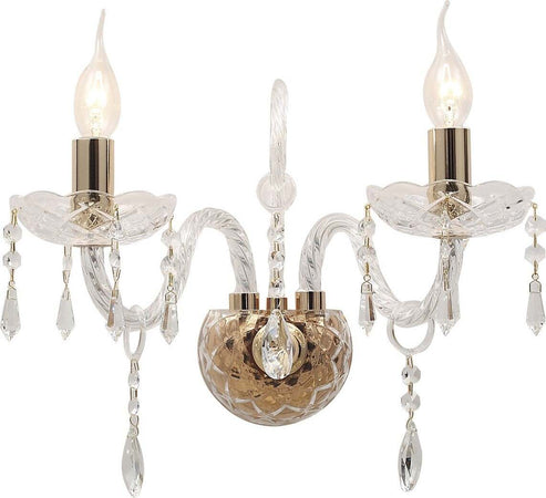 Applique Monalisa Oro 2Xe14 40X34X18Cm Illuminazione/Illuminazione per interni/Illuminazioni per pareti/Applique Led Mall Home - Napoli, Commerciovirtuoso.it