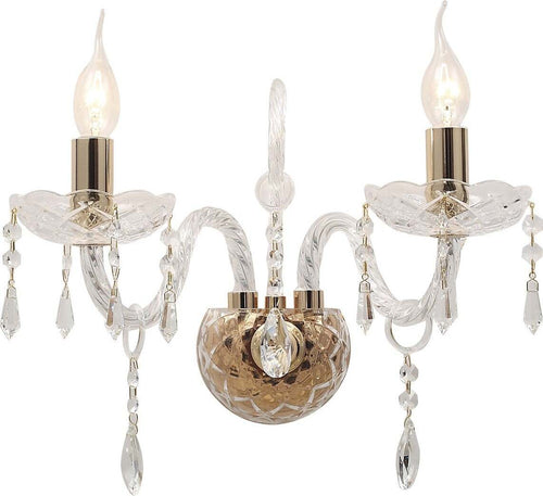 Applique Monalisa Oro 2Xe14 40X34X18Cm Illuminazione/Illuminazione per interni/Illuminazioni per pareti/Applique Led Mall Home - Napoli, Commerciovirtuoso.it