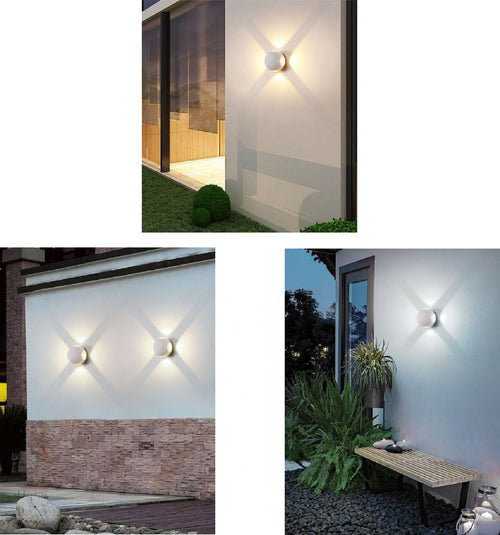 Applique Muro A Sfera 4 Fasci Di Luce Esterno Bianco Luce 3000k 6000k 4000k Es58 Articoli da Giardino > Illuminazione da esterno > Applique da esterno Trade Shop italia - Napoli, Commerciovirtuoso.it