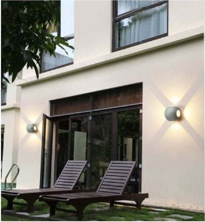Applique Muro A Sfera 4 Fasci Di Luce Esterno Grigio Luce 3000k 6000k 4000k Es58 Articoli da Giardino > Illuminazione da esterno > Applique da esterno Trade Shop italia - Napoli, Commerciovirtuoso.it