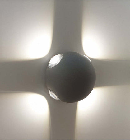 Applique Muro A Sfera 4 Fasci Di Luce Esterno Grigio Luce 3000k 6000k 4000k Es58 Articoli da Giardino > Illuminazione da esterno > Applique da esterno Trade Shop italia - Napoli, Commerciovirtuoso.it