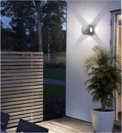 Applique-Muro-A-Sfera-4-Fasci-Di-Luce-Esterno-Grigio-Luce-3000k-6000k-4000k-Es58