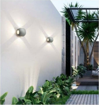 Applique Muro A Sfera 4 Fasci Di Luce Esterno Grigio Luce 3000k 6000k 4000k Es58 Illuminazione/Illuminazione per esterni/Lampade da parete Trade Shop italia - Napoli, Commerciovirtuoso.it