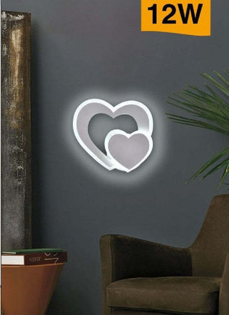 Applique Muro Led Interno Moderno Doppio Cuore 12 W Luce 3000k 4000k 6500k E83-b Casa, arredamento e bricolage > Illuminazione da interno > Applique per interno Trade Shop italia - Napoli, Commerciovirtuoso.it