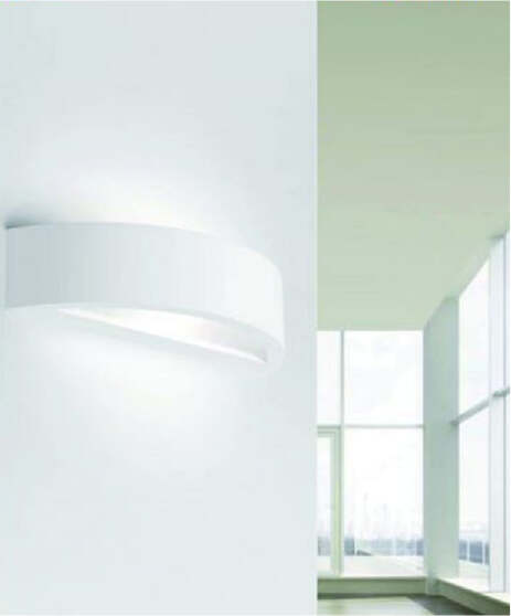 Applique-Muro-Moderno-In-Gesso-Mezzaluna-Slim-1xr7s-Lampada-Verniciabile-Gs-e62