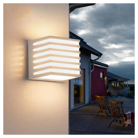 Applique Muro Per Esterno A Led 10 Watt Lampada Decorativa A Cubo Tecnologia Cct B110-b3c