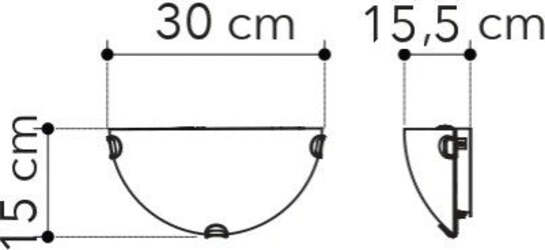 Applique-Oblo-Bianca-1Xe27-30X15Cm