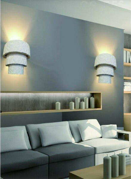 Applique-Parete-In-Gesso-Effetto-Pietra-Verniciabile-Moderno-Attacco-E14-Gs-e56