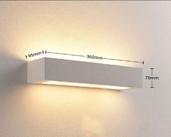 Applique Parete In Gesso Rettangolare Doppia Emissione E14 Verniciabile Ip20 E06 Casa, arredamento e bricolage > Illuminazione da interno > Applique per interno Trade Shop italia - Napoli, Commerciovirtuoso.it