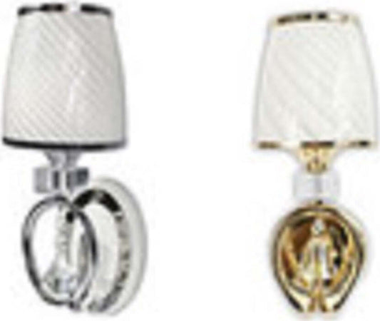 Applique Parete Lumetto Muro Attacco E27 Oro Argento Abat Jour Lume In Vetro E18 Casa, arredamento e bricolage > Illuminazione da interno > Applique per interno Trade Shop italia - Napoli, Commerciovirtuoso.it