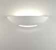 Applique-Parete-Mezza-Luna-Gesso-Doppia-Emissione-Verniciabile-Attacco-R7s
