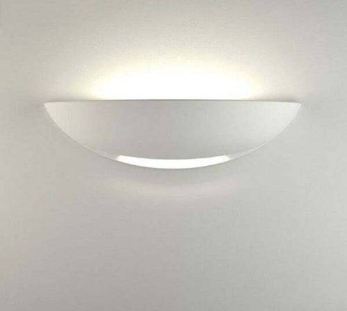 Applique-Parete-Mezza-Luna-Gesso-Doppia-Emissione-Verniciabile-Attacco-R7s