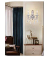 Applique Parete Muro Classica 2 Bracci Attacco E14 Con Cristalli Pendenti E01-2