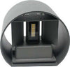 Applique-Parete-Muro-Grigio-28-Led-12-Watt-Ip55-Luce-Fredda-Calda-Up-&-Down-Es44