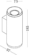 Applique per interni doppio fascio di luce-240V-alluminio, nero sabbiato, IP20 attacco GU10 Illuminazione/Illuminazione per interni/Illuminazioni per pareti/Applique Led Mall Home - Napoli, Commerciovirtuoso.it