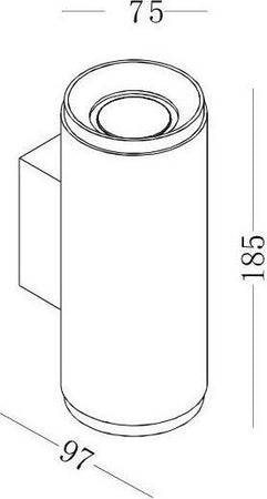 Applique per interni doppio fascio di luce-240V-alluminio, nero sabbiato, IP20 attacco GU10 Illuminazione/Illuminazione per interni/Illuminazioni per pareti/Applique Led Mall Home - Napoli, Commerciovirtuoso.it