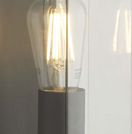 Applique-Piccadilly-Alluminio-Grigio-Policarbonato-Trasparente-1-Luce-E27
