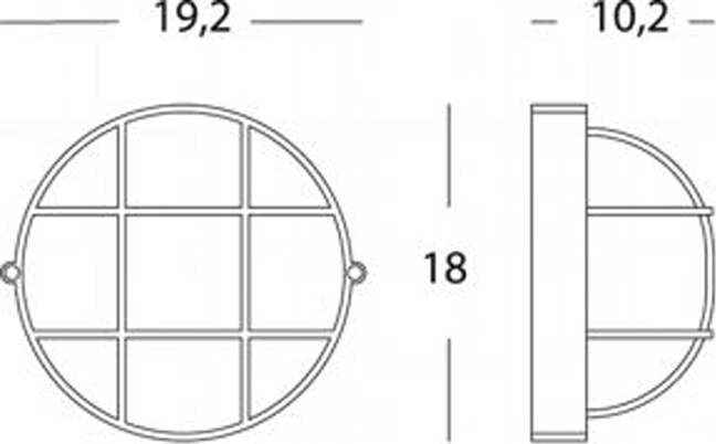 Applique-Piccola-Gabbia-Industriale-Tonda-Alluminio-E-Vetro-Nero-1-Luce-E27