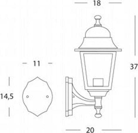 Applique-Piccola-In-Alto-Contemp.-Esterno-Old-Alluminio-E-Vetro-Nero-1-Luce-E27