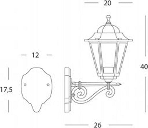 Applique-Piccola-In-Alto-Contemp-Merlet-Alluminio-E-Vetro-Nero-E-Oro-1-Luce-E27