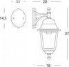 Applique-Piccola-In-Basso-Esterno-Old-Alluminio-E-Vetro-Bianco-E-Arg.-1-Luce-E27