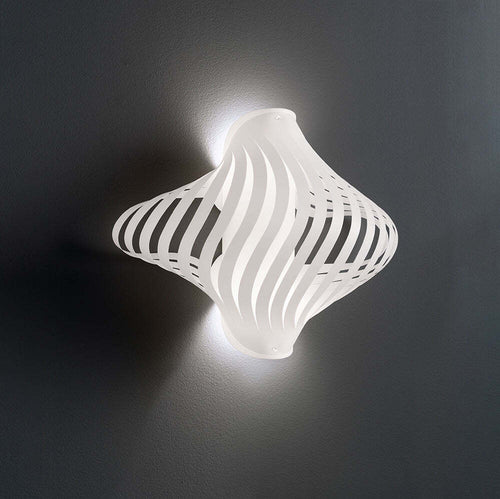 Applique-Plafoniera-2-Luci-Shell-In-Polilux-Bianco-Made-In-Italy