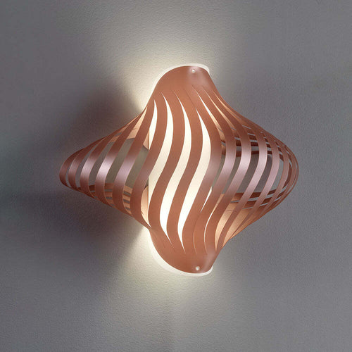 Applique-Plafoniera-2-Luci-Shell-In-Polilux-Rame-Made-In-Italy
