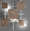 Applique-plafoniera-classica-Luce-Più-QUADRI-E14-LED-metallo-lampada-parete-soffitto